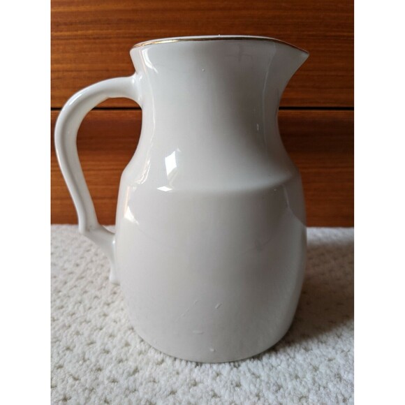 VTG Ovaltine 75th Anniversary Ceramic Pitcher Gold Trim 1904-1979 EXCELLENT - Picture 3 of 4